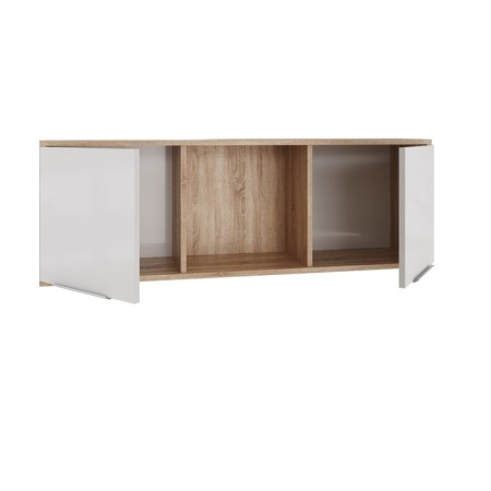 Shelf hinged closed Nordik, 1187x269x404, oak -shaped light/white Alaska-1
