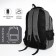 Youth backpack with lightning, 4 pockets, gray color