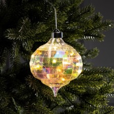 Christmas tree toy LED Retro, 17x12 cm, 12 LED, AAX2 batteries (not in the kit), glow warm white