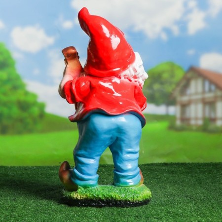 Garden figure "Dwarf with a guitar" 23x20x48cm-4