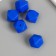 Busina silicone "polyhedron" sapphire d = 1.7 cm