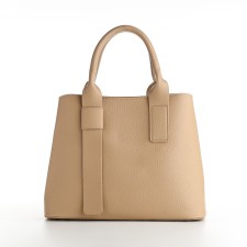 Women's bag with zipper, Textura, average size, beige color