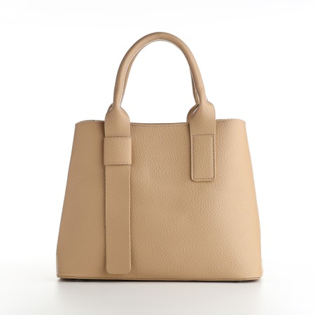 Women's bag with zipper, Textura, average size, beige color