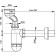 Siphon for Pussuar Alcaplast a45a, with a cuff