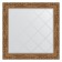 Mirror with engraving in the baguette frame, bronze vignette 85 mm, 85x85 cm