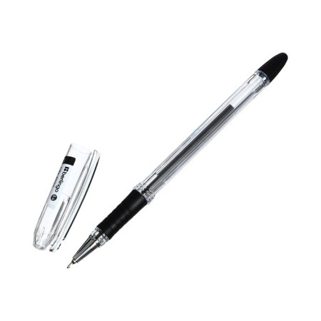 Ballpoint handle Berlingo I-10, black, 0.4 mm, rubber emphasis price per 1 piece.-6