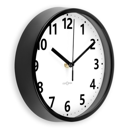 Wall clock, D-20 cm, interior, classic, silent, black-1