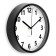 Wall clock, D-20 cm, interior, classic, silent, black