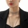 Set 2 objects: earrings, chocker "ice" 4 rows, white color in gray metal, 44.5 cm