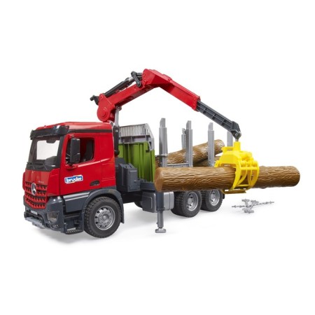 Bruder Mercedes truck for forest transportation, with logs-2
