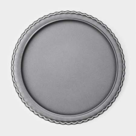 The form for baking the share "Jacqueline. Corrugated circle ”, 22 × 2.5 cm, removable bottom, anti -stick coating, black color-6
