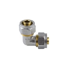 Угольник Aquasfera 7005-04, обжимной, d=32 мм х 90°, латунь
