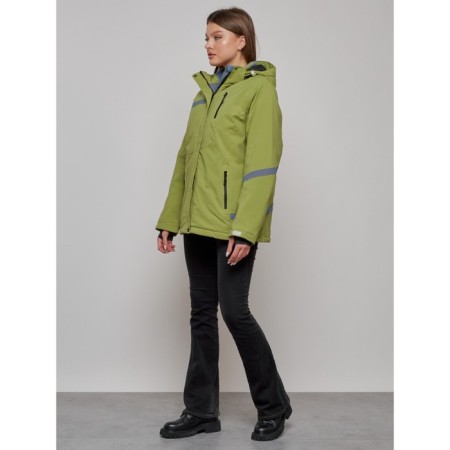 Ski jacket female, size 56, khaki color-13
