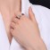 Xuping ring flashing, white color in silver, size 18