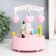 Musical Mechanical Casket "Carousel - Wedding" Pink 13.5x13.5x20 cm