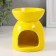 Aroma lamp ceramics "Dragonfly on the flower" yellow 7.2x7.2x8.3 cm