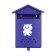 Mail box without a lock (with a loop), vertical, “house”, blue