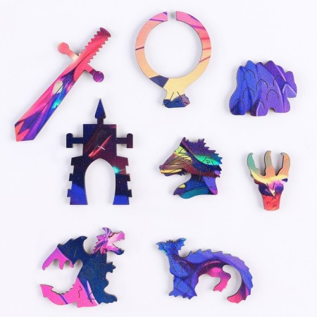 Figure puzzle "Gymnastics", in a wooden box, 90 parts-3