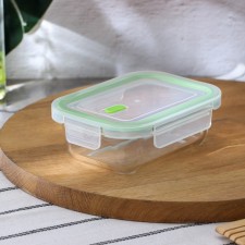 A container with a plastic lid, glass, 350 ml