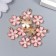 Decor for creativity Metal, enamel "Flower with a bead" Pink 1.5x1.3 cm