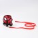 Drinking harness with a leash and reflective patch, m, ok 33, og 32-43, red
