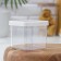 Container for bulk products "Step", 650 ml, 10 × 10 × 9.5, white color