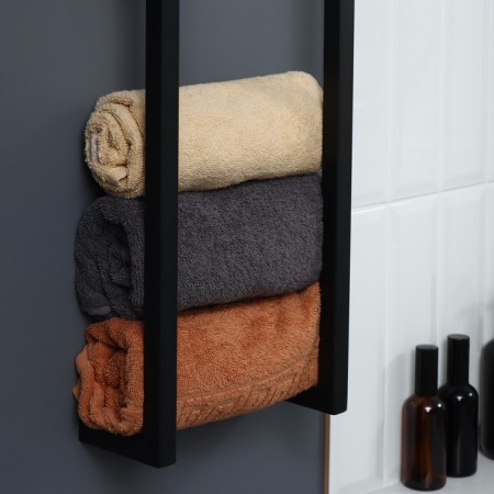 Towel holder, 10 × 23.3 × 80 cm, black color-4