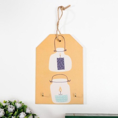 Decorative hooks "Candles in banks" 15x10x1.5 cm