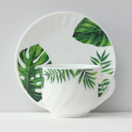 Service table "Fern sheet", 37 items, glass ceramics-2