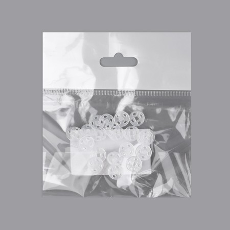 The buttons are sewing, d = 10 mm, 10 pcs, the color is transparent-3