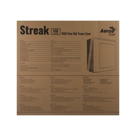 Aerocool Streak Supports GPU, without PSU, ATX, 2XUSB 2.0, 1xUSB 3.0, black-8