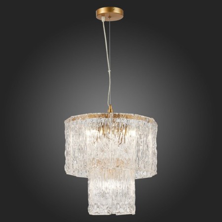 Suspended EVOLUCE lamp. Sle283203-05. Rida. 5x40 watts, E27, 38x38x38 cm, golden color-4