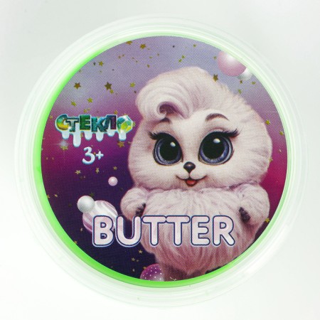 Slime "Glass", Butter series, Green, 75 g-2