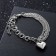 Bracelet Metal "Chain" heart voluminous, color silver, 18 cm