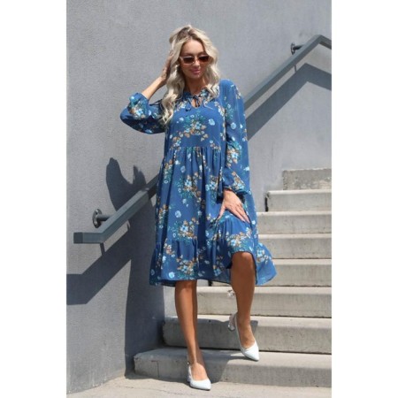 Women's dress, size 50, blue color-5