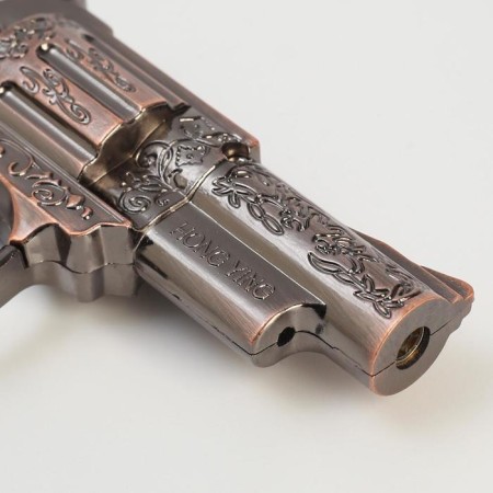 Gas lighter "Revolver", Piezo, Bronze-3