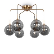 Suspended lamp Freya Fr5140PL-06G Moricio, 761x761x538 mm, E27, 6x40W, color gold