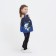 Baby backpack on lightning, external pocket, blue color