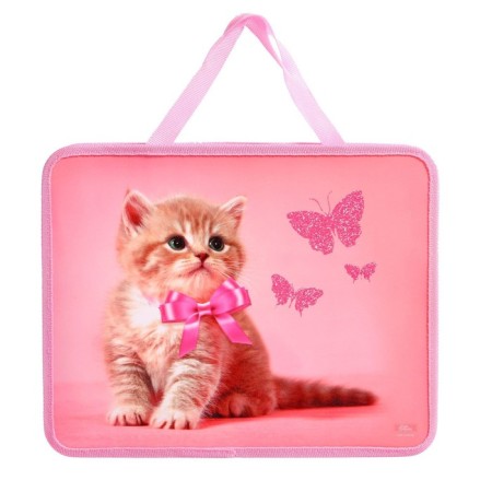 Folder with A4 handles, 330 x 260 x 75 mm, plastic, pens, calligrata "cat"-2