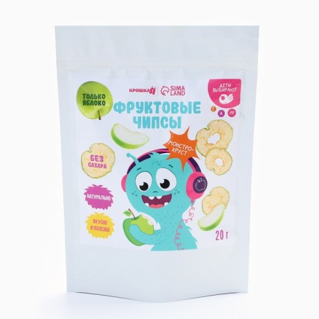 Fruit chips I am, without sugar, green apple, 20g-3