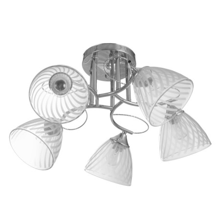 Causte "Nora" 5x60W E27 chrome 56x56x26cm