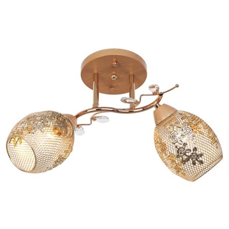 Oriana chandelier 2x60W E27 gold-brown 33x33x20cm.-1