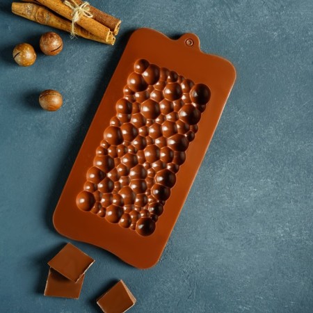 Form for chocolate of the valve "Air", silicone, 21 × 10.1 × 1 cm, brown color-6