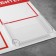 Information stand “Consumer Corpourine” 3 pockets (1 flat A4, 1 flat A5, 1 volumetric A5), red color