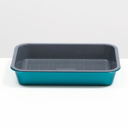 Medium toilet with a mesh of 36 x 26 x 6.5 cm, gray/turquoise-3