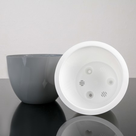 Pot for flowers with an insert "Orion", 3.5 l, color gray color-2
