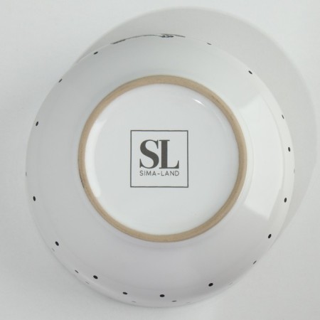 Deep plate ceramic "Hedgehog", 14.5 cm, 550 ml, white color-4