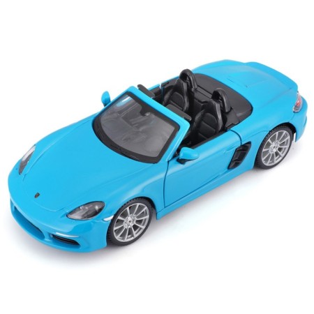 BBURAGO Porsche 718 BOXSTER, DIE-CAST, 1:24, Blue color, opening doors-4
