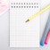 Notepad on the crest A6, 40 sheets "since March 8"