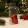 Christmas tree toy "Bus" manual painting, 4.6x6.4x2.7 cm, red